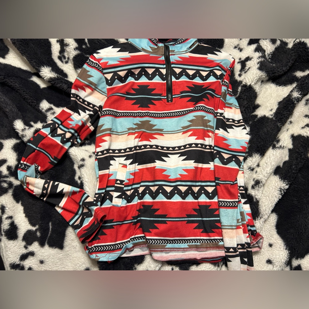 Aztec quarter zip